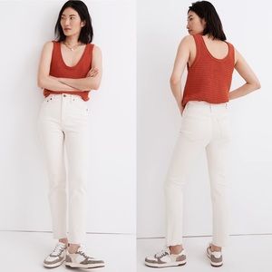Madewell slim demi boot jeans in vintage canvas wash size 25